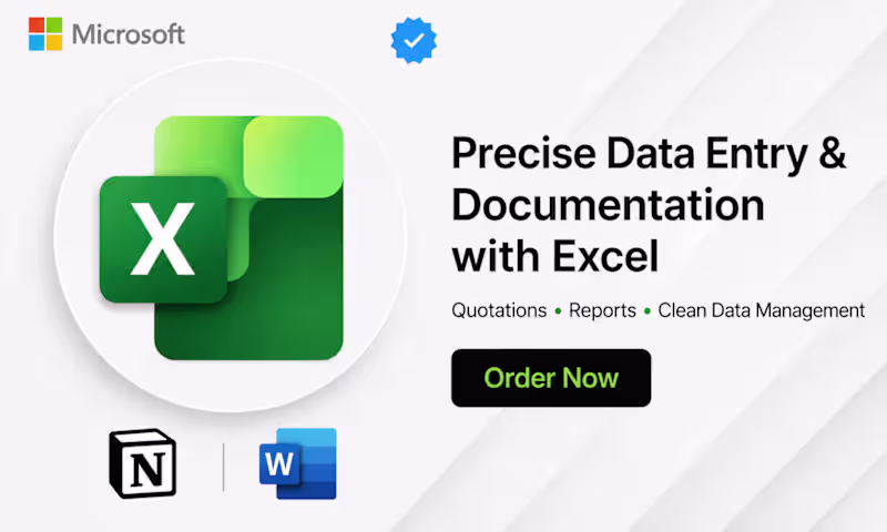 Cover image for Precise Data Entry & Quotations with Excel