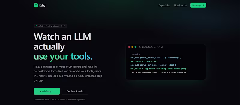Cover image for Relay – Web-Based MCP Host