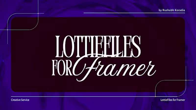 Cover image for LottieFiles for Framer