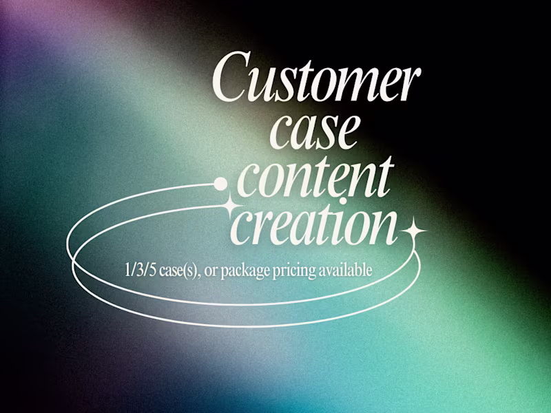 Cover image for Customer case content creation