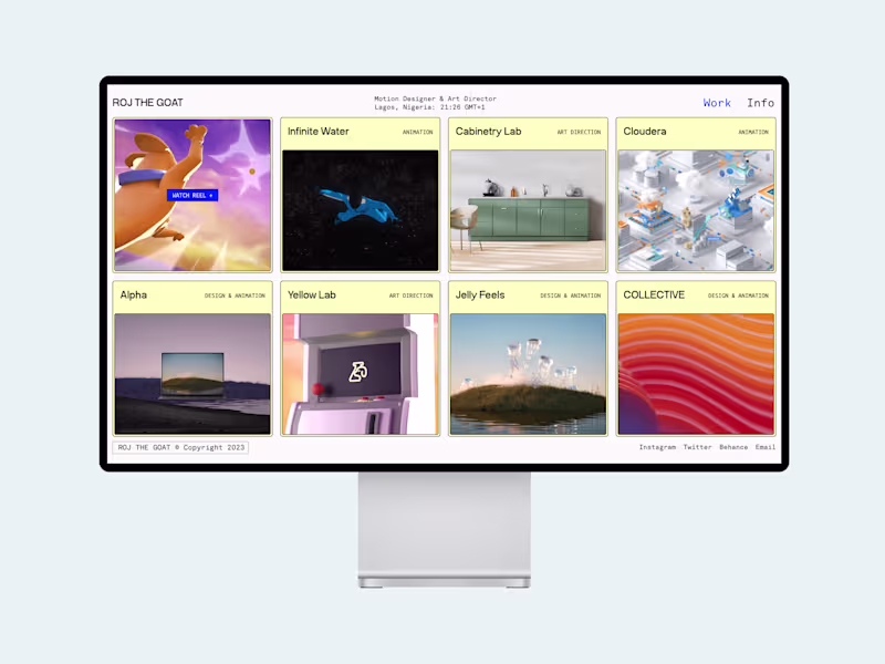 Cover image for ROJTHEGOAT Portfolio (Framer Development)