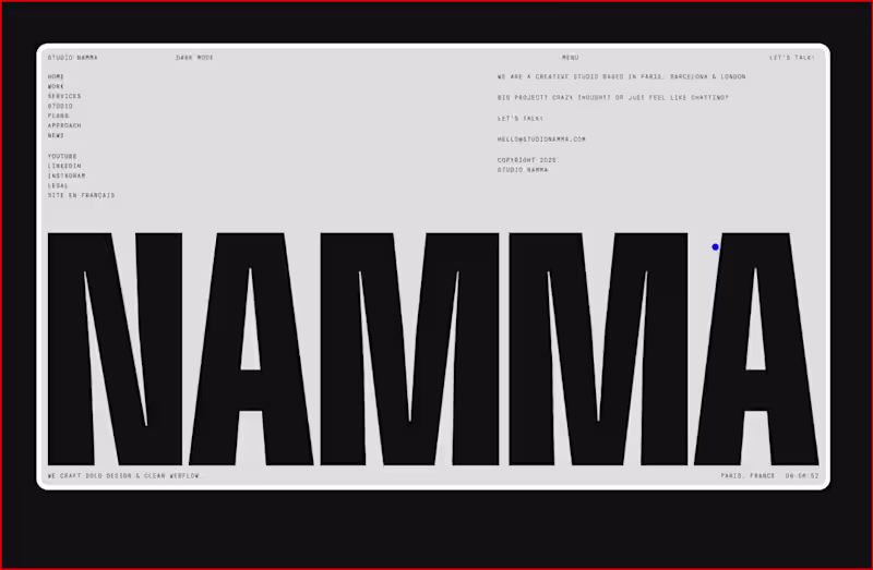 Cover image for Studio Namma Creative Agency Website Design