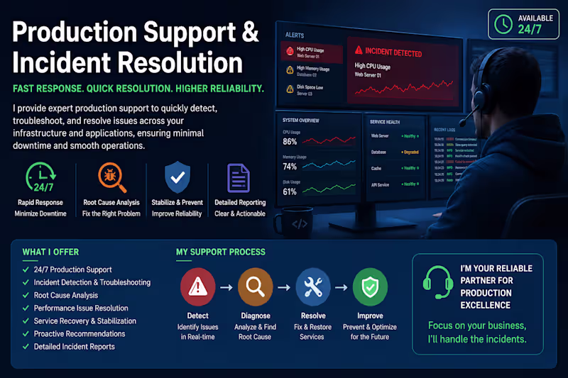 Cover image for Production Support & Incident Resolution