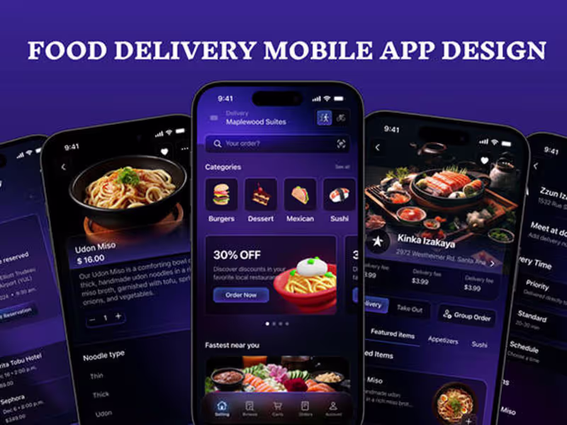 Cover image for professional mobile app UI UX design in figma with prototypes