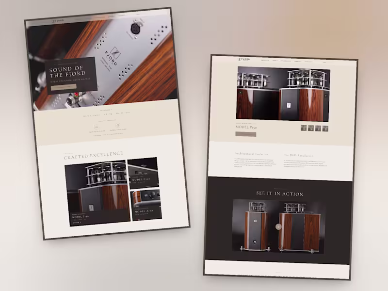 Cover image for Luxury Audio Brand Website Concept
