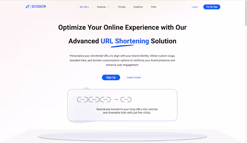 Cover image for Scissorcut | Responsive URL Shortener Web App