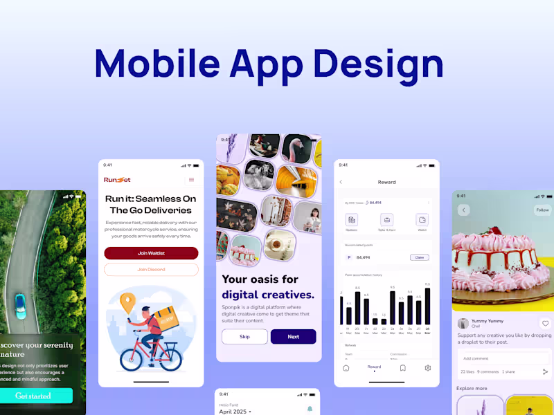Cover image for Mobile Application UI Design
