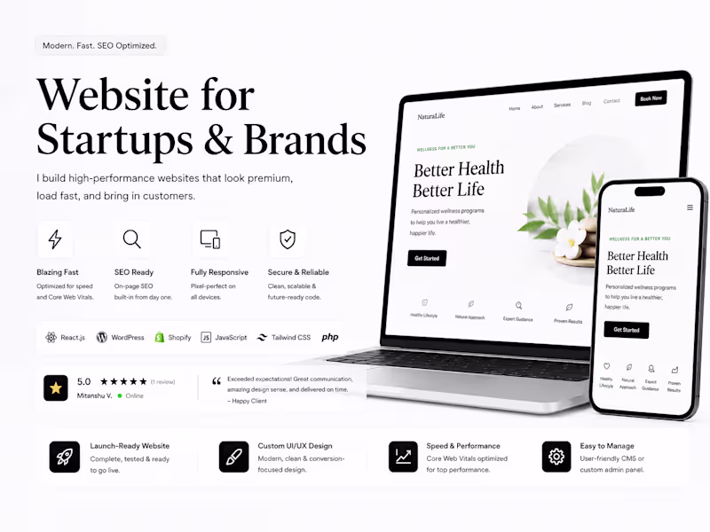 Cover image for Website for Startups & Brands