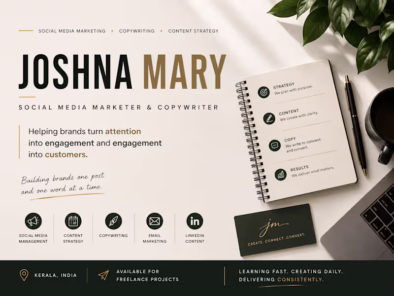 Cover image for Social Media Management & Copywriting for Growing Brands