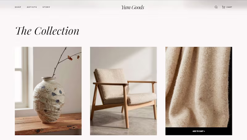 Cover image for ​Yumgoods — Minimalist E-commerce Experience
​A