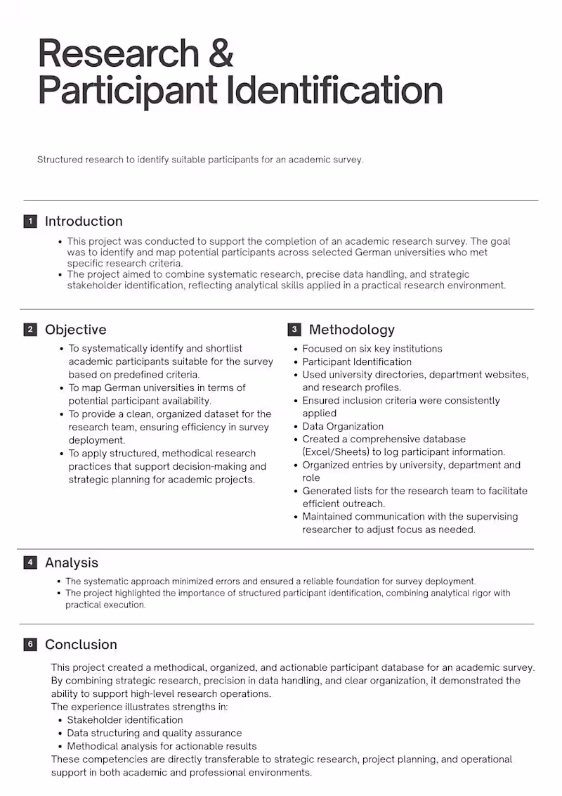 Cover image for Research & Participant Identification Supported a PhD candid...