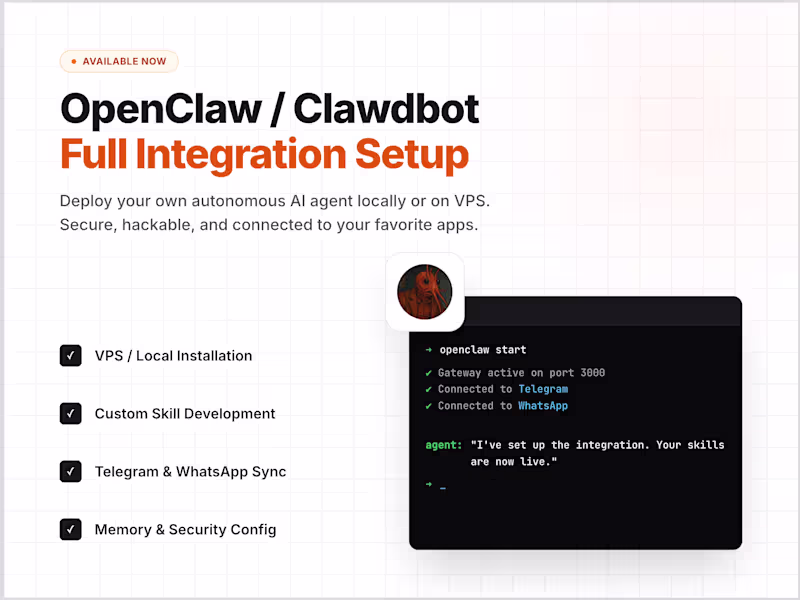 Cover image for OpenClaw / Clawdbot Setup & Secure AI Agent Integration