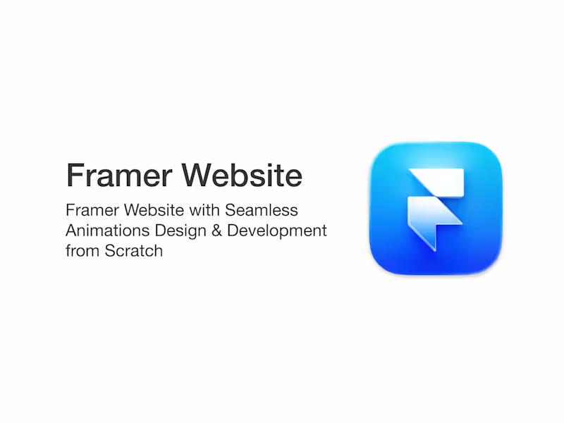 Cover image for Framer Landing Page Design & Development