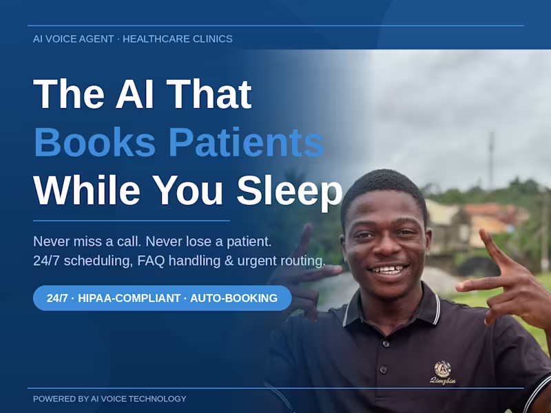 Cover image for The AI Receptionist That Books Patients While You Sleep 