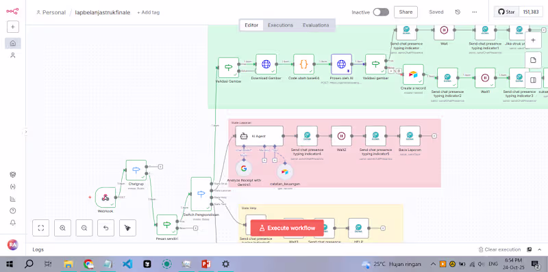 Cover image for This workflow is a smart multi-user expense tracking automat...