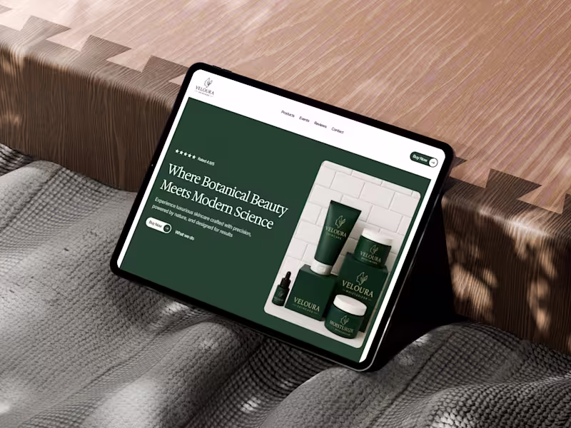 Cover image for Veloura Skincare — Brand & Web Experience in Framer