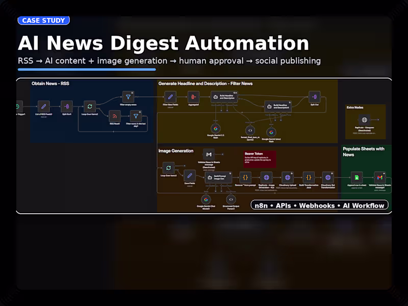 Cover image for AI News Digest Automation with