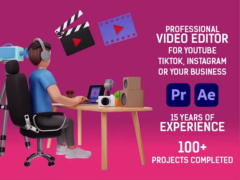 Cover image for Professional Video Editor (Adobe Premiere Pro and After Effects)