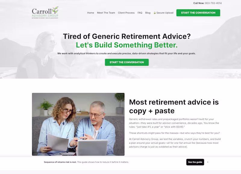 Cover image for Flat-Fee Financial Advisory Platform —