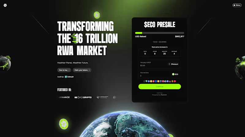 Cover image for EcoChain: Framer Website, Graphics, Brand  Identity