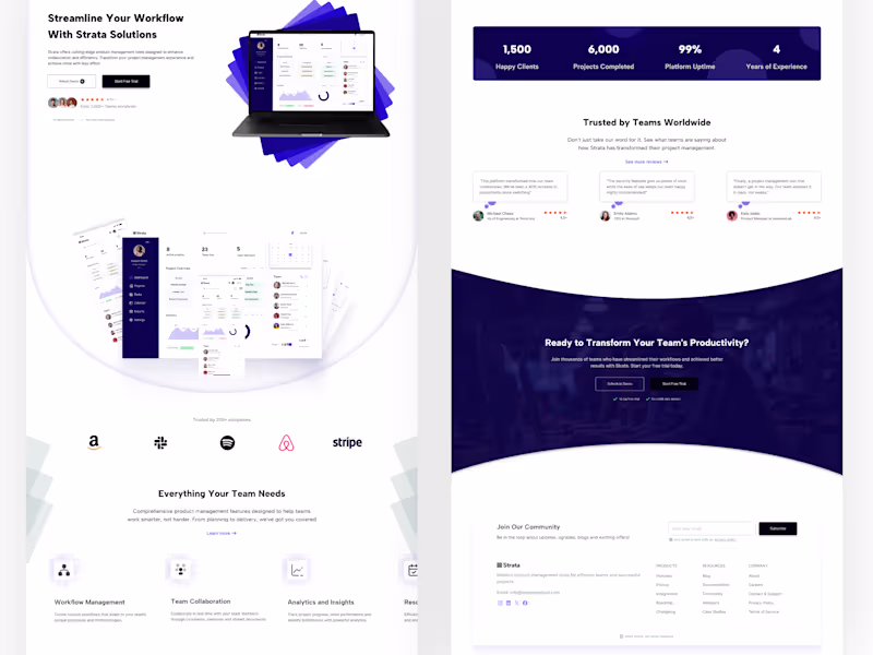 Cover image for Strata Solutions (Product Management Software Website)