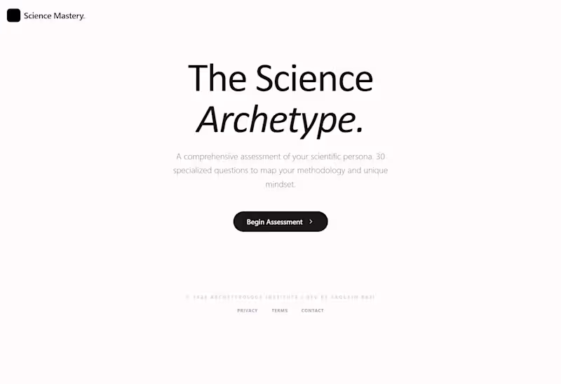 Cover image for Project: The Science Archetype —