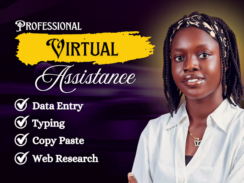 Cover image for Virtual Assistant for Data Entry | Research & Tasks