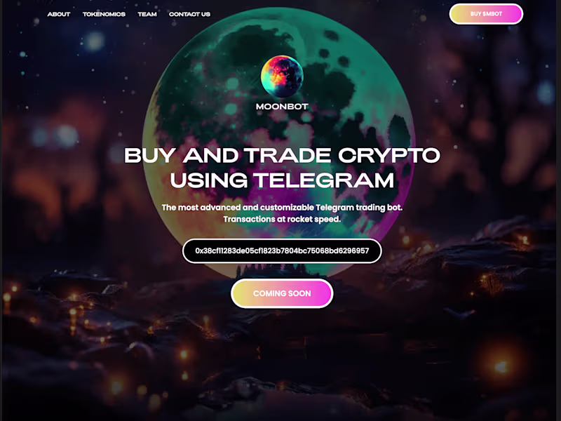 Cover image for MoonBot Crypto Trading Bot Landing Page