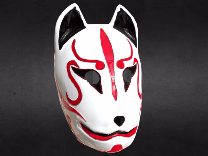 Cover image for Japanese Kitsune Fox Mask