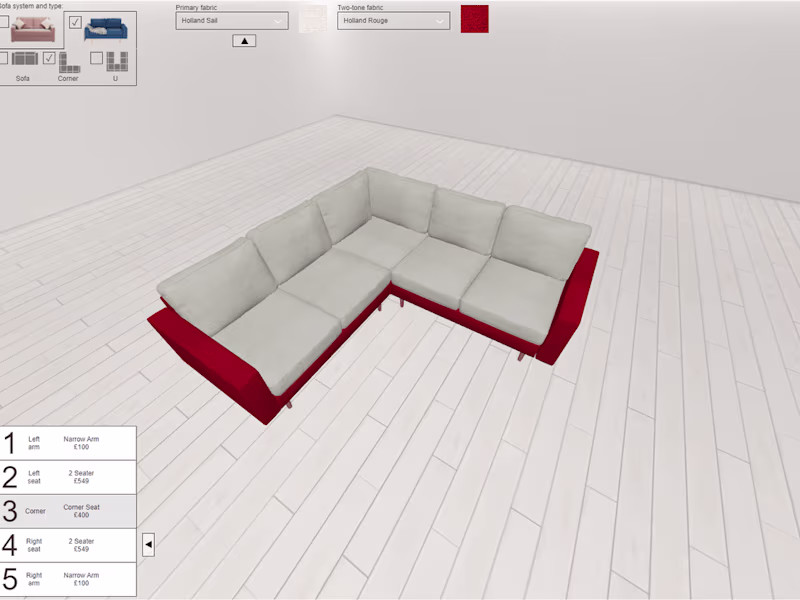 Cover image for Web 3D Sofa Builder
