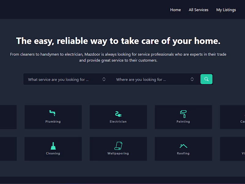 Cover image for Mazdoor| A Handyman Job List website