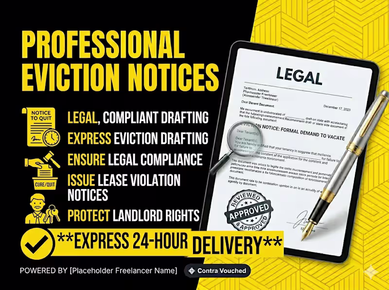 Cover image for Professional Eviction Notice & Lease Compliance Drafting