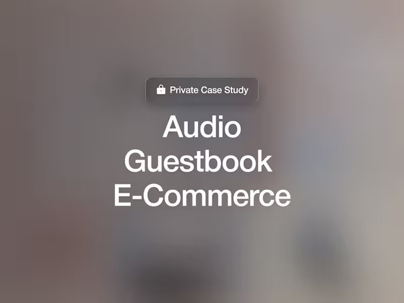 Cover image for Audio Guestbook E-Commerce Platform Development