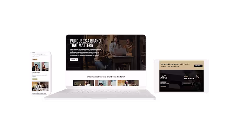 Cover image for Purdue University "Brand That Matters" Campaign Landing Page