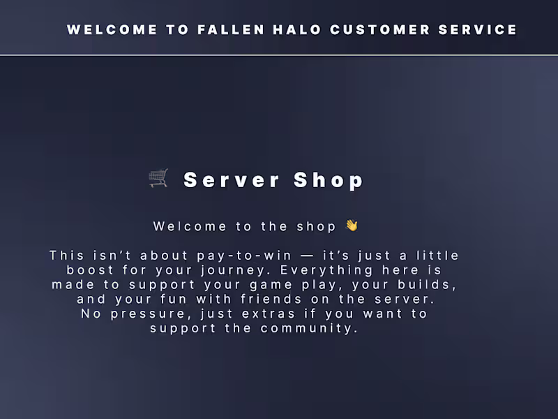 Cover image for Minecraft Server Shop UI Design