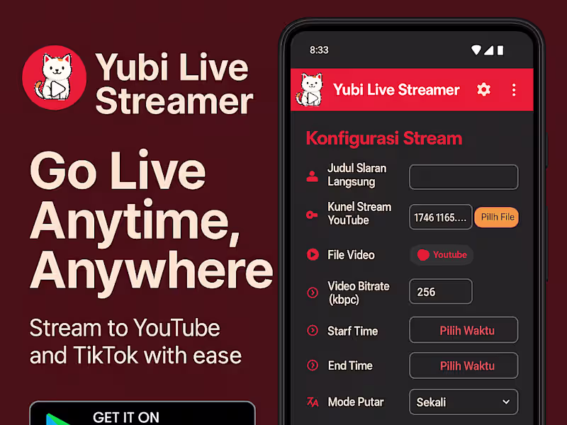 Cover image for Yubi Live Streamer - Apps on Google Play