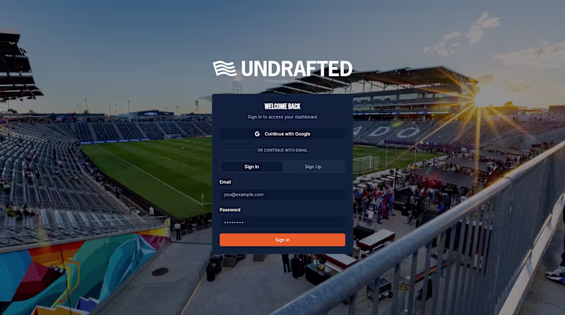 Cover image for Development of Undrafted Team Dashboard