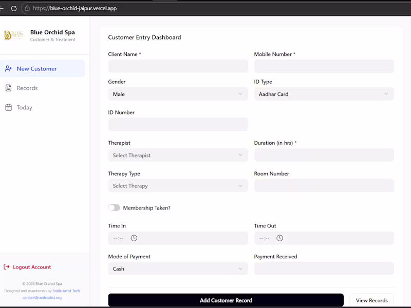 Cover image for Developed a custom management system