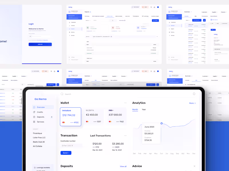 Cover image for Nemo-Fintech Website and Dashboard