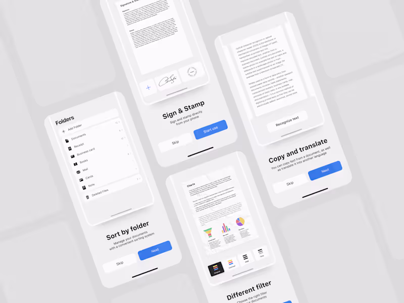 Cover image for Onboarding Scanner Mobile App Design