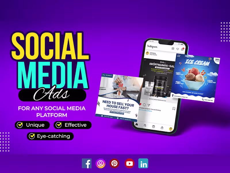 Cover image for Social Media Posts Management & Strategy Social Media Marketing 