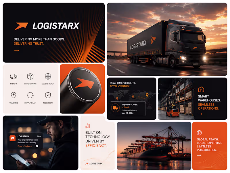 Cover image for LogistarX — Modern Logistics Brand