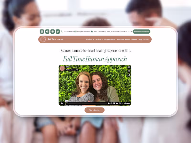 Cover image for Full Time Human - Framer/Kajabi Web Design & Development
