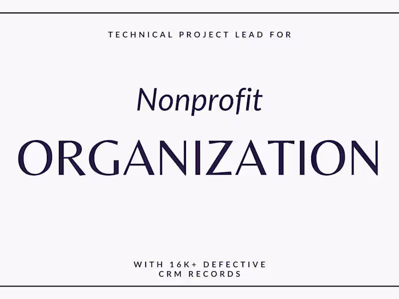 Cover image for CRM Cleanup Project