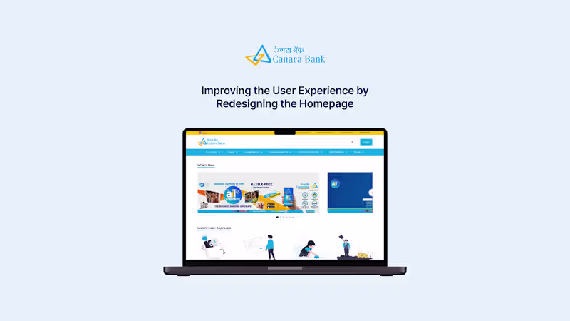 Cover image for Canara Bank Homepage Redesign
