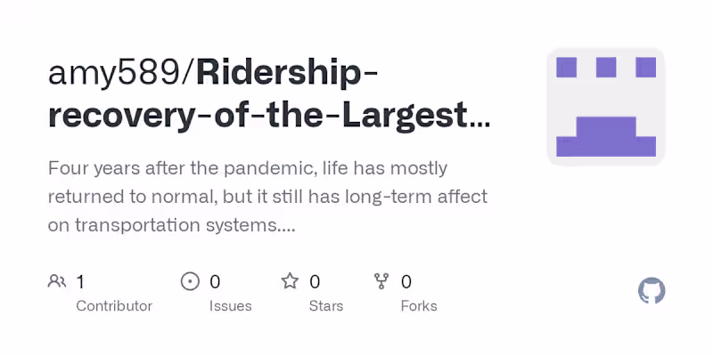 Cover image for Ridership Recovery Analysis for MTA