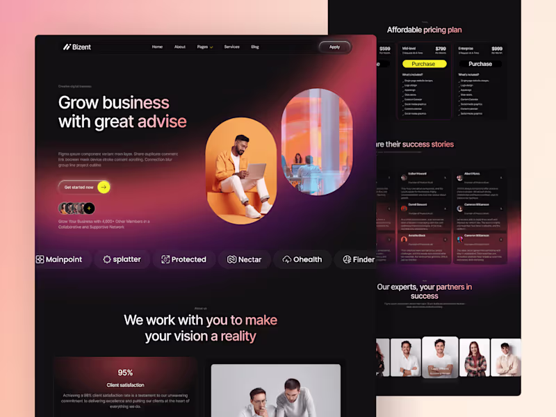 Cover image for Bizent Framer Template | Design & Development