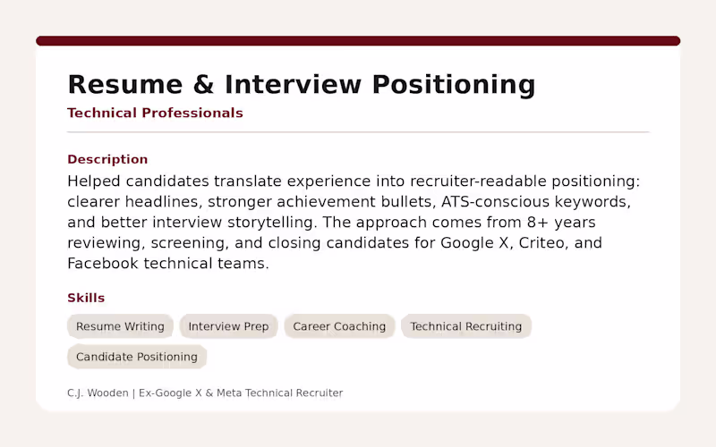Cover image for Resume & Interview Positioning for