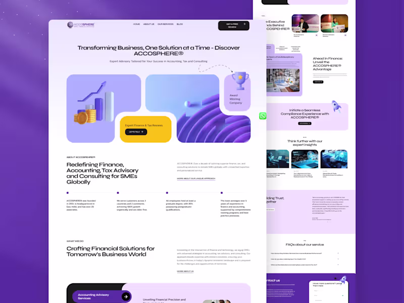 Cover image for Financial Services | Elementor based Wordpress + UI Design