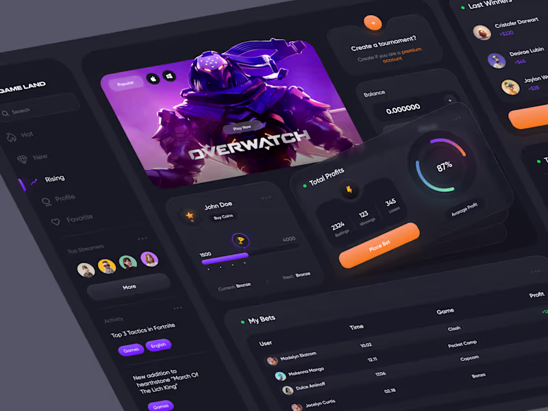 Cover image for Gaming Dashboard 🎮